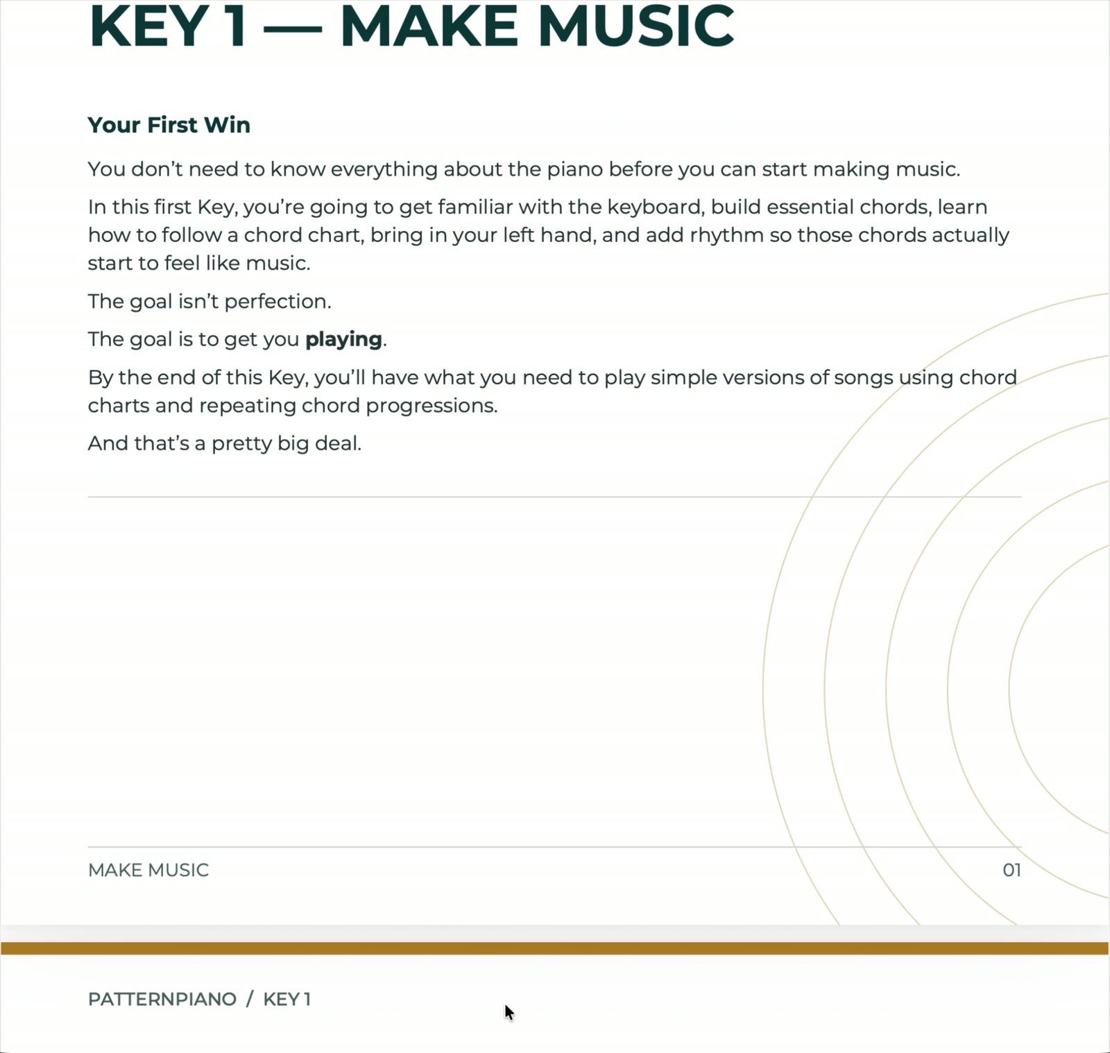 PatternPiano workbook